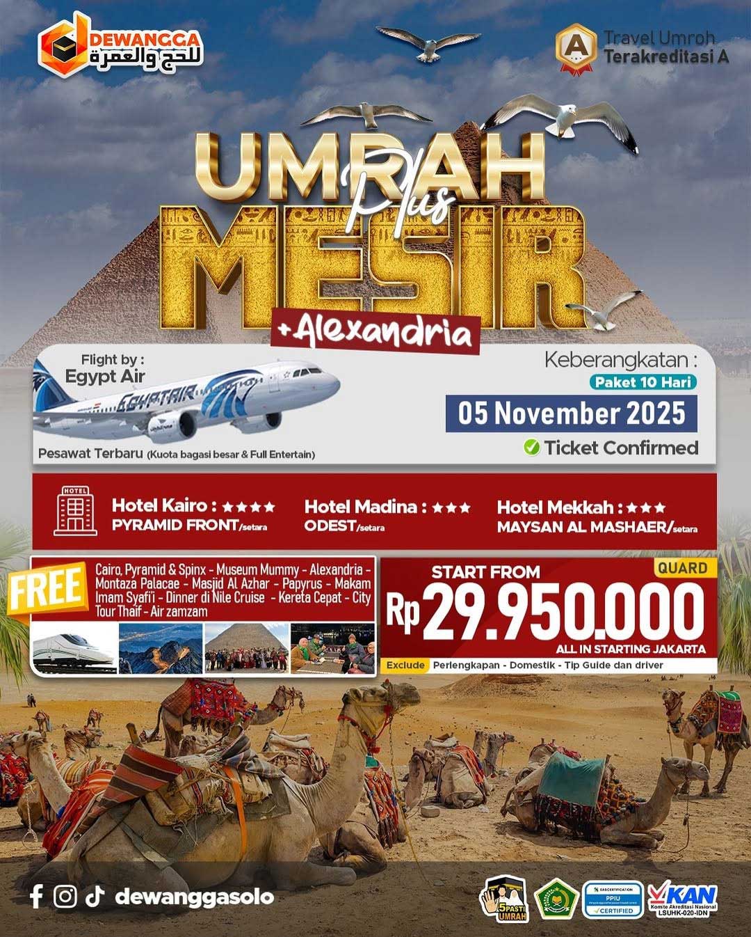 Dewangga Umroh Plus Mesir November 2025