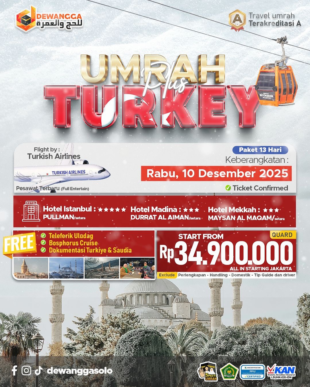 Dewangga Umroh Plus Turki Desember 2025