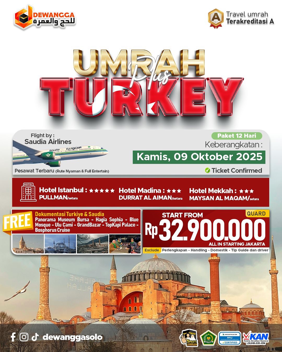 Dewangga Umroh Plus Turki Oktober 2025