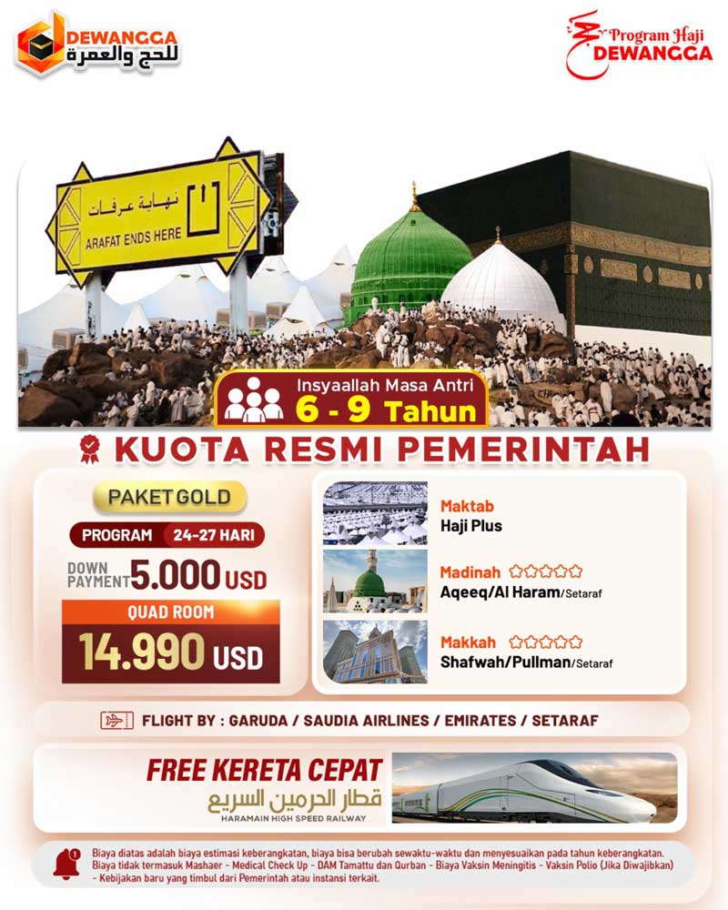 Paket Haji Plus Gold Dewangga 2025