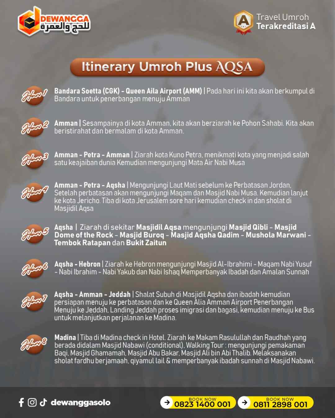 Itinerary Umroh Plus Aqsa